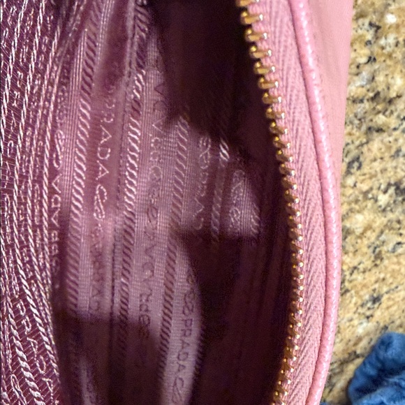 Prada Pink Saffiano Leather Shoulder Bag with Gold Chain Detail - Picture 8 of 14